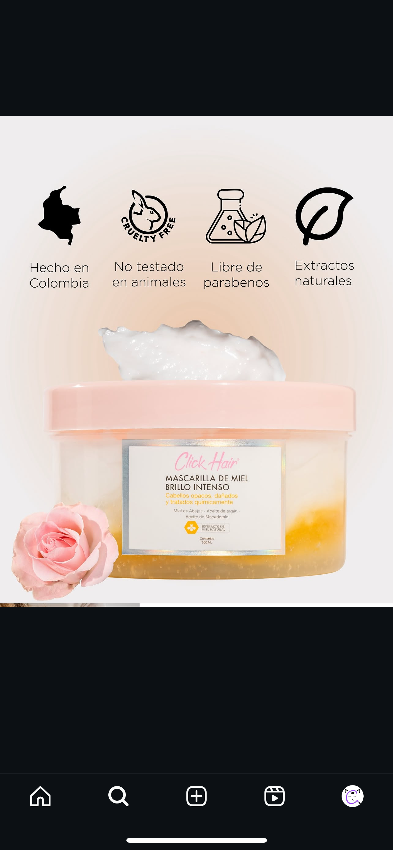 Mascarilla de Miel Brillo Intenso Click Hair