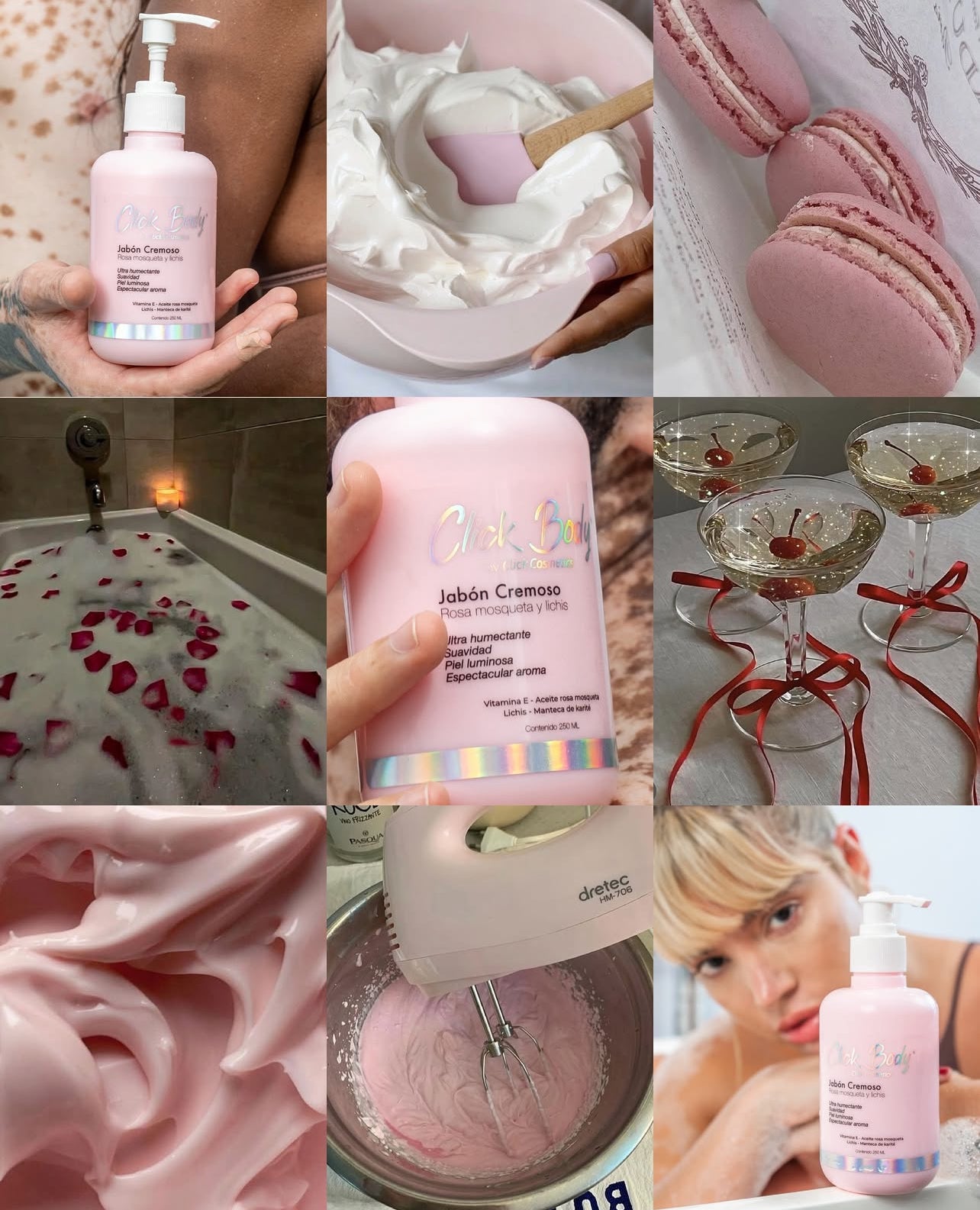 Jabón Cremoso Rosa mosqueta y Lichis Click Skin 250ml
