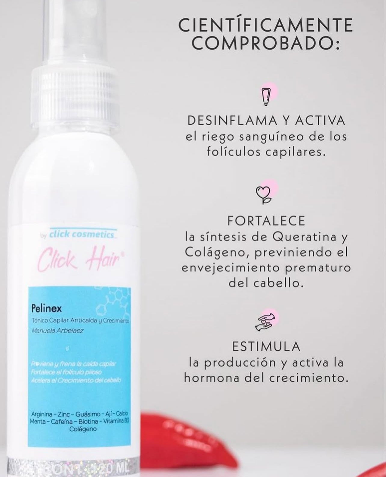 Tónico Pelinex para crecimiento Capilar 60ml