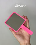 Espejitos de mano rosados