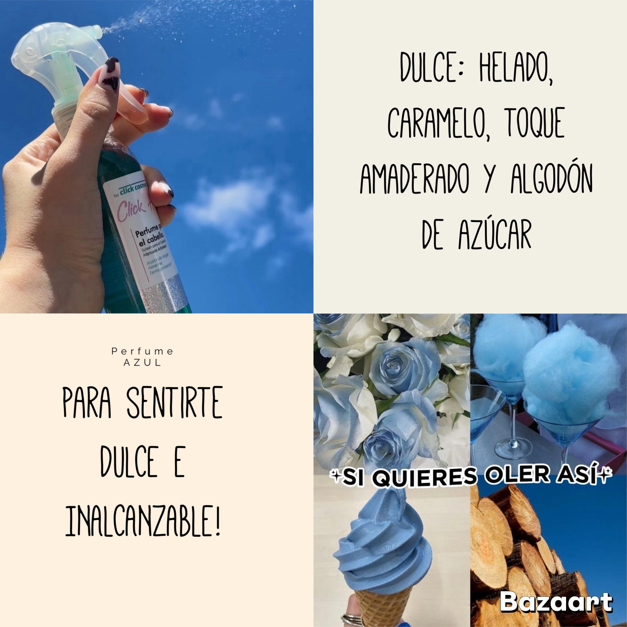 Perfume para el cabello AZUL