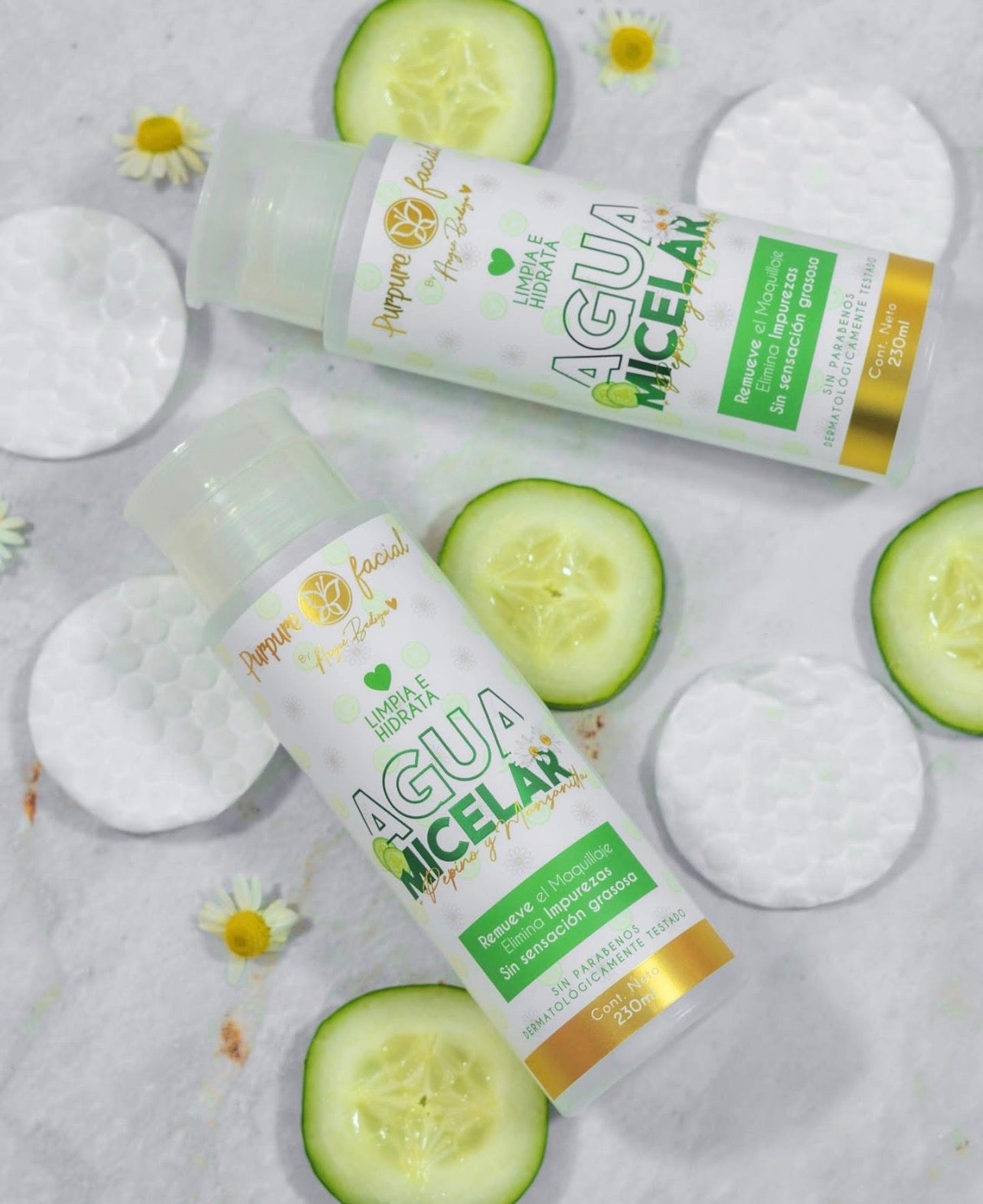 Agua micelar Pepino + Manzanilla by Purpure