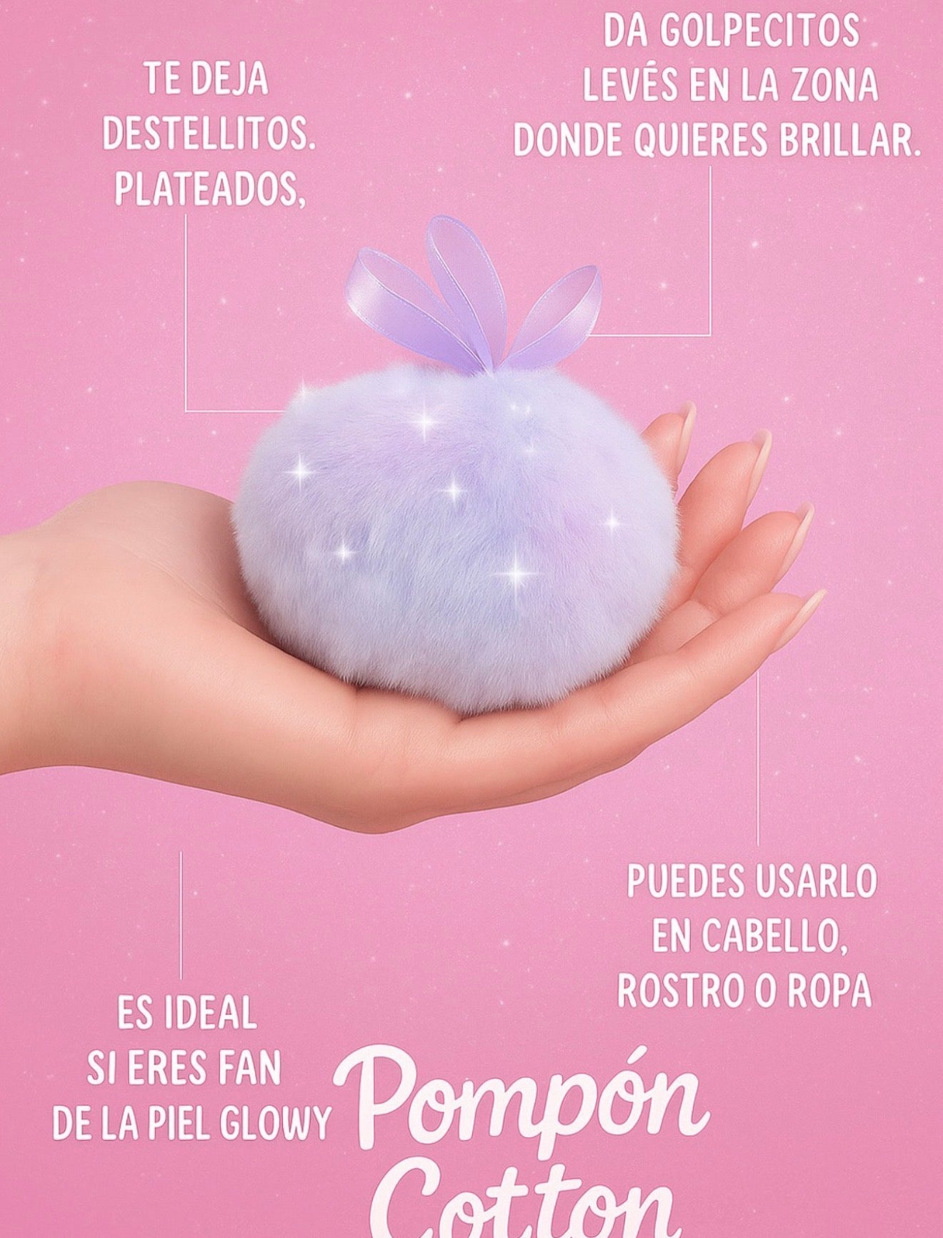 Pompón de iluminador Trendy Algodón de azúcar 💕