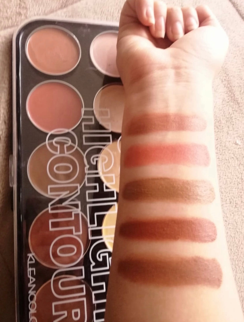 Paleta de contornos en crema profesional Kleancolor