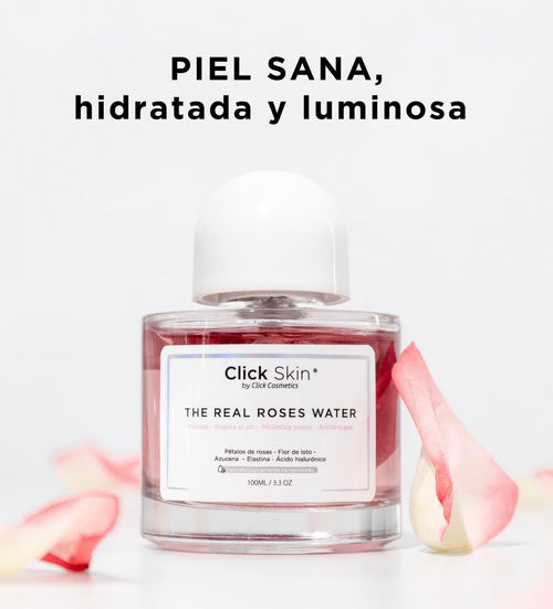 Agua de rosas 100% natural click skin