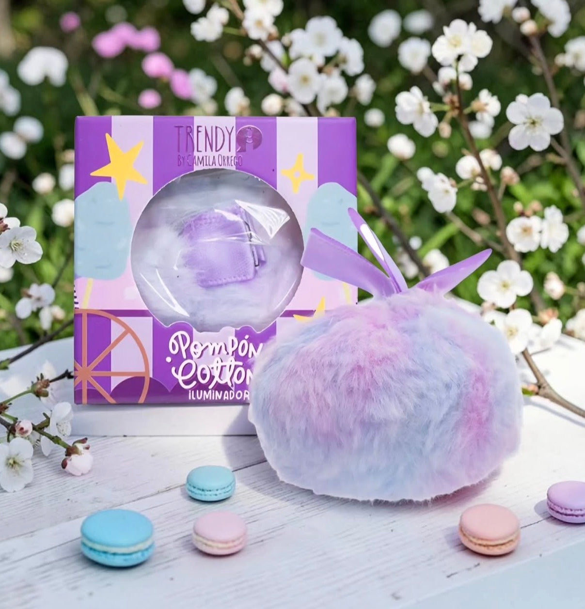 Pompón de iluminador Trendy Algodón de azúcar 💕