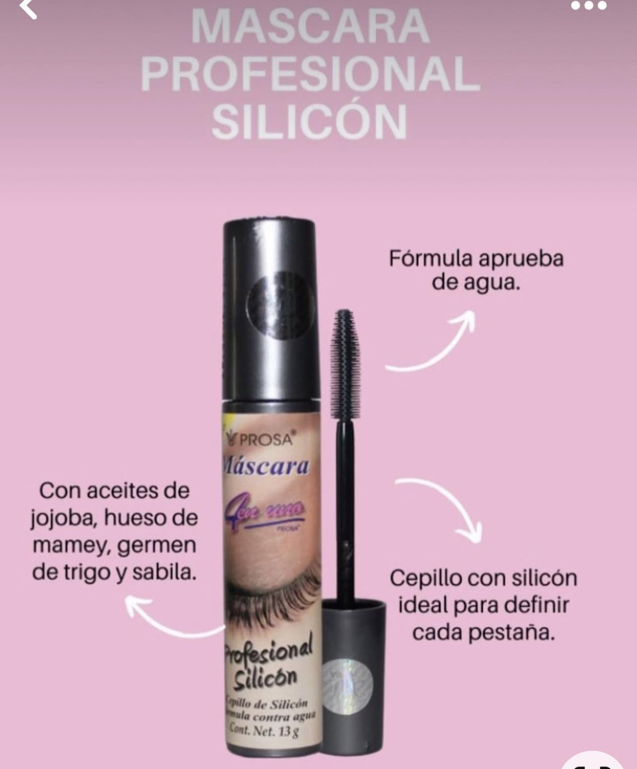 Máscara Profesional Silicon Prosa Tapa gris oscura
