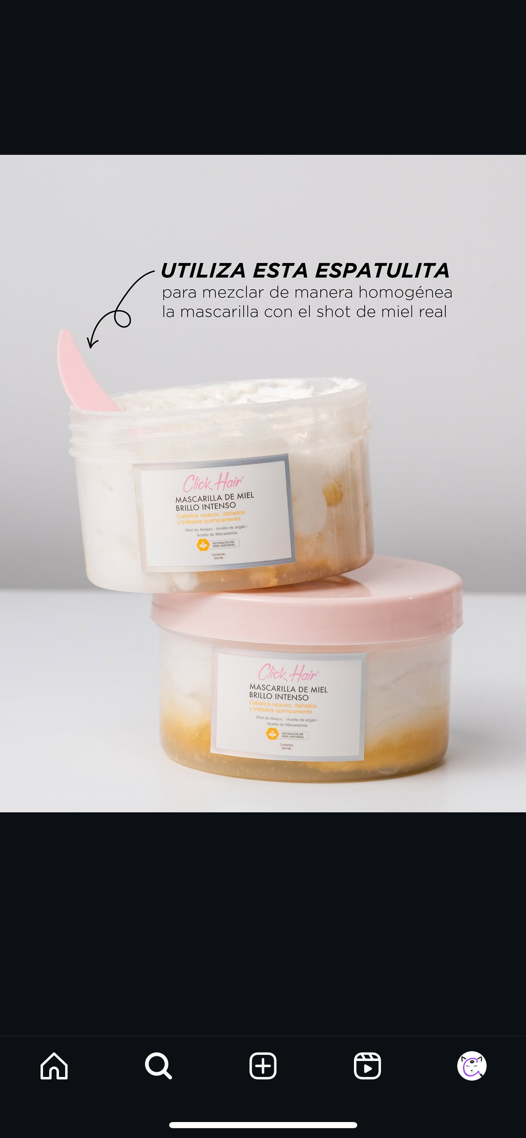 Mascarilla de Miel Brillo Intenso Click Hair