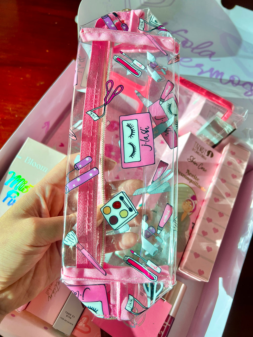 Cosmetiquera impermeable rosa by Jlash