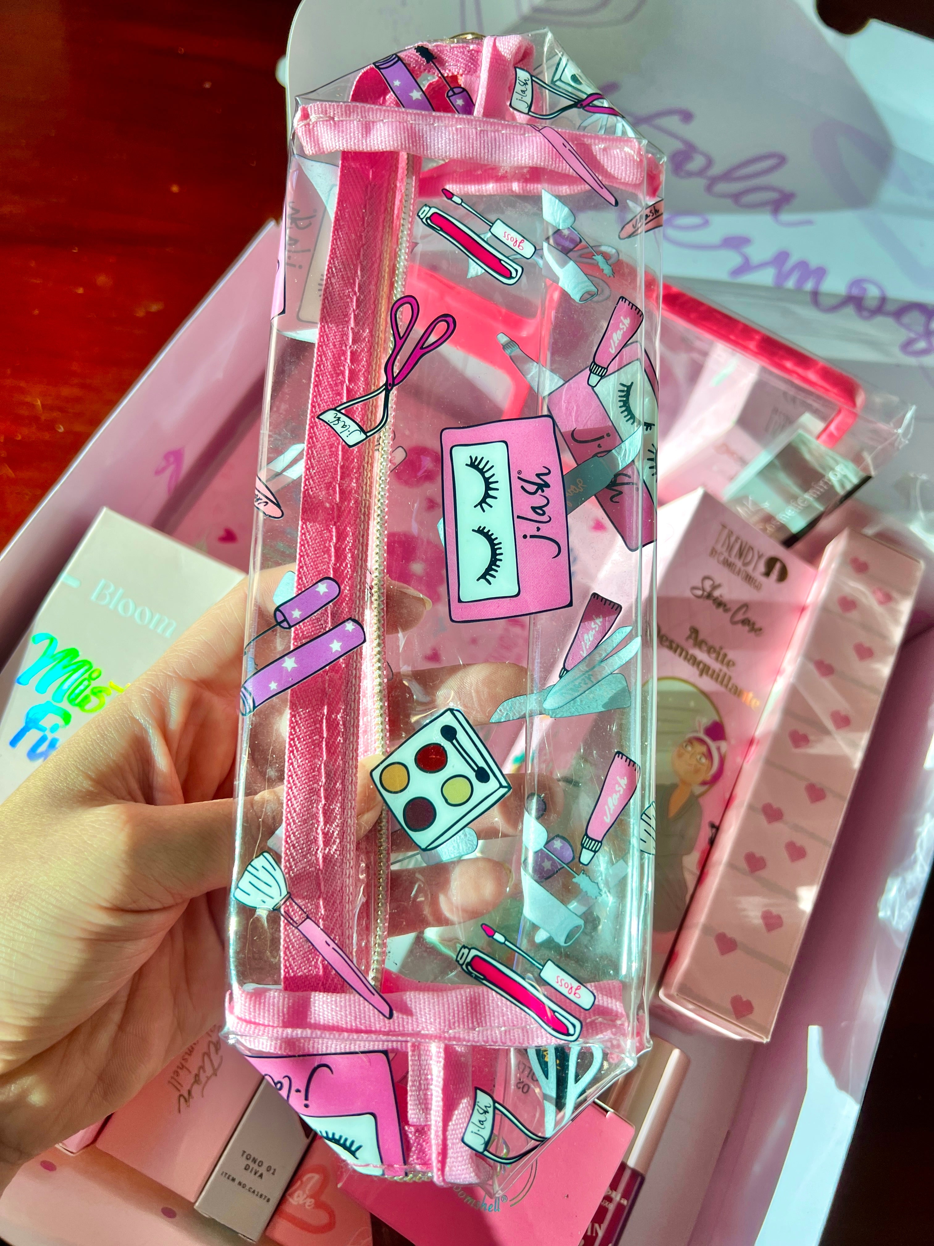 Cosmetiquera impermeable rosa by Jlash