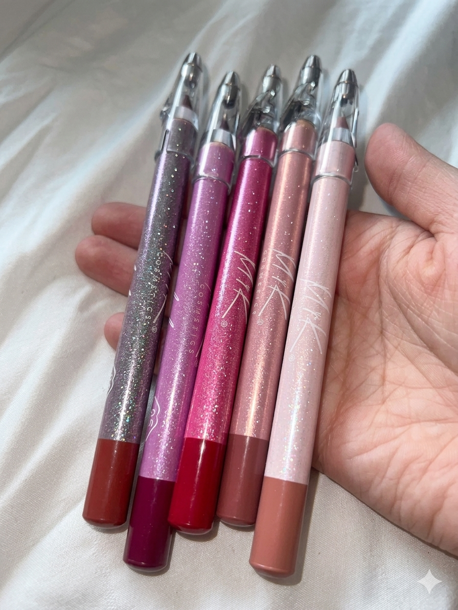 Delineadores de Labios + Sacapuntas Myk Cosmetics