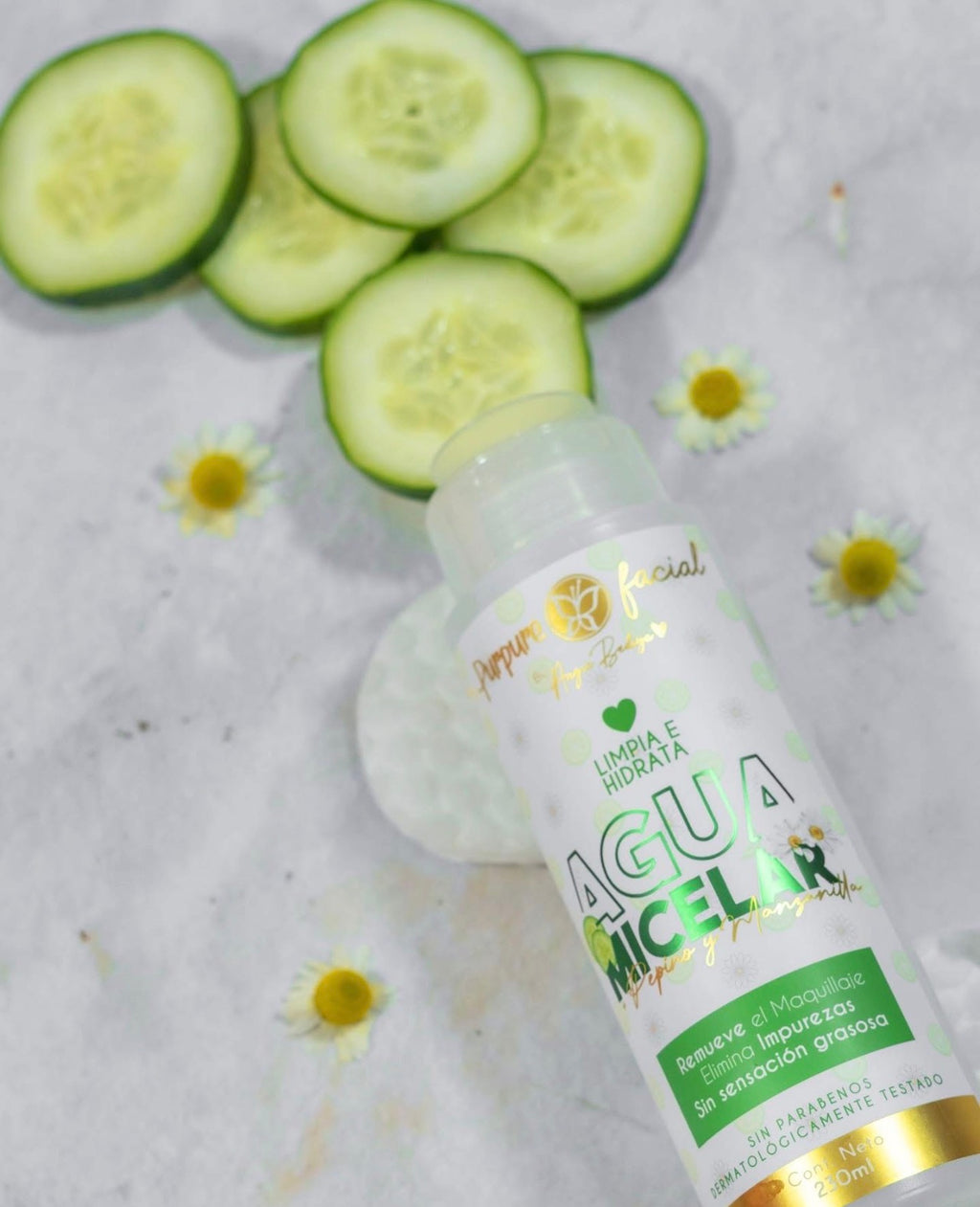 Agua micelar Pepino + Manzanilla by Purpure