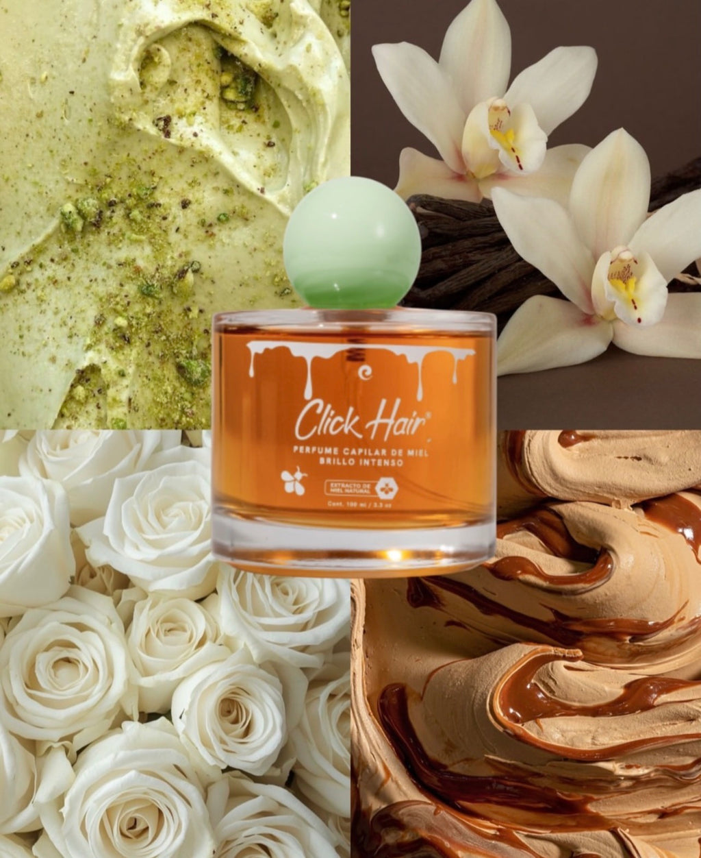 Perfume de Miel & Pistacho para el Cabello Click Hair