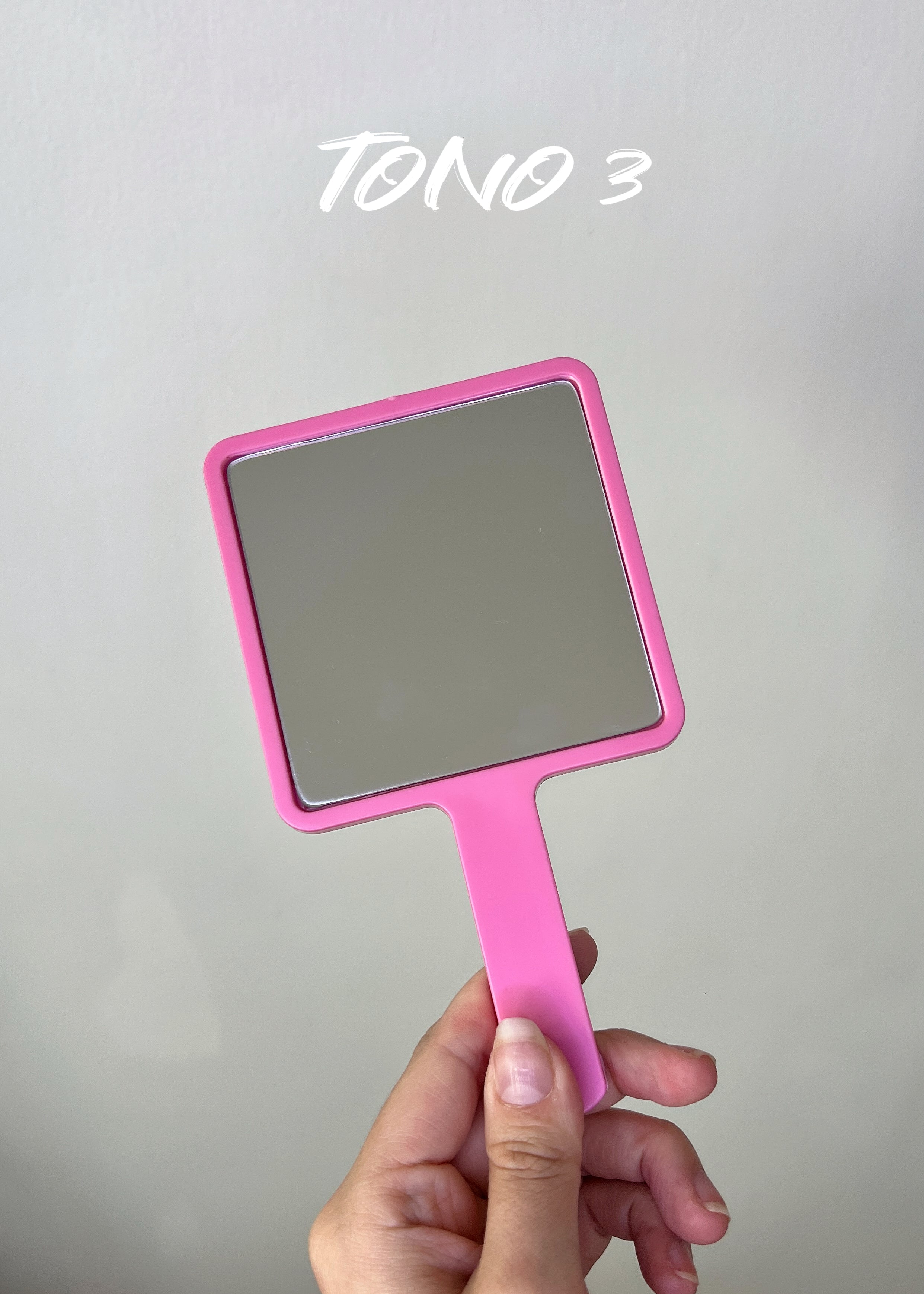 Espejitos de mano rosados