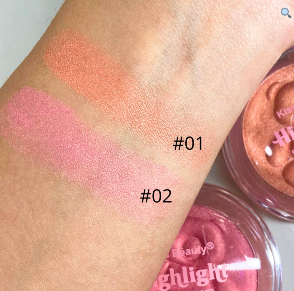 Rubor de Osito con destellitos Kiss Beauty