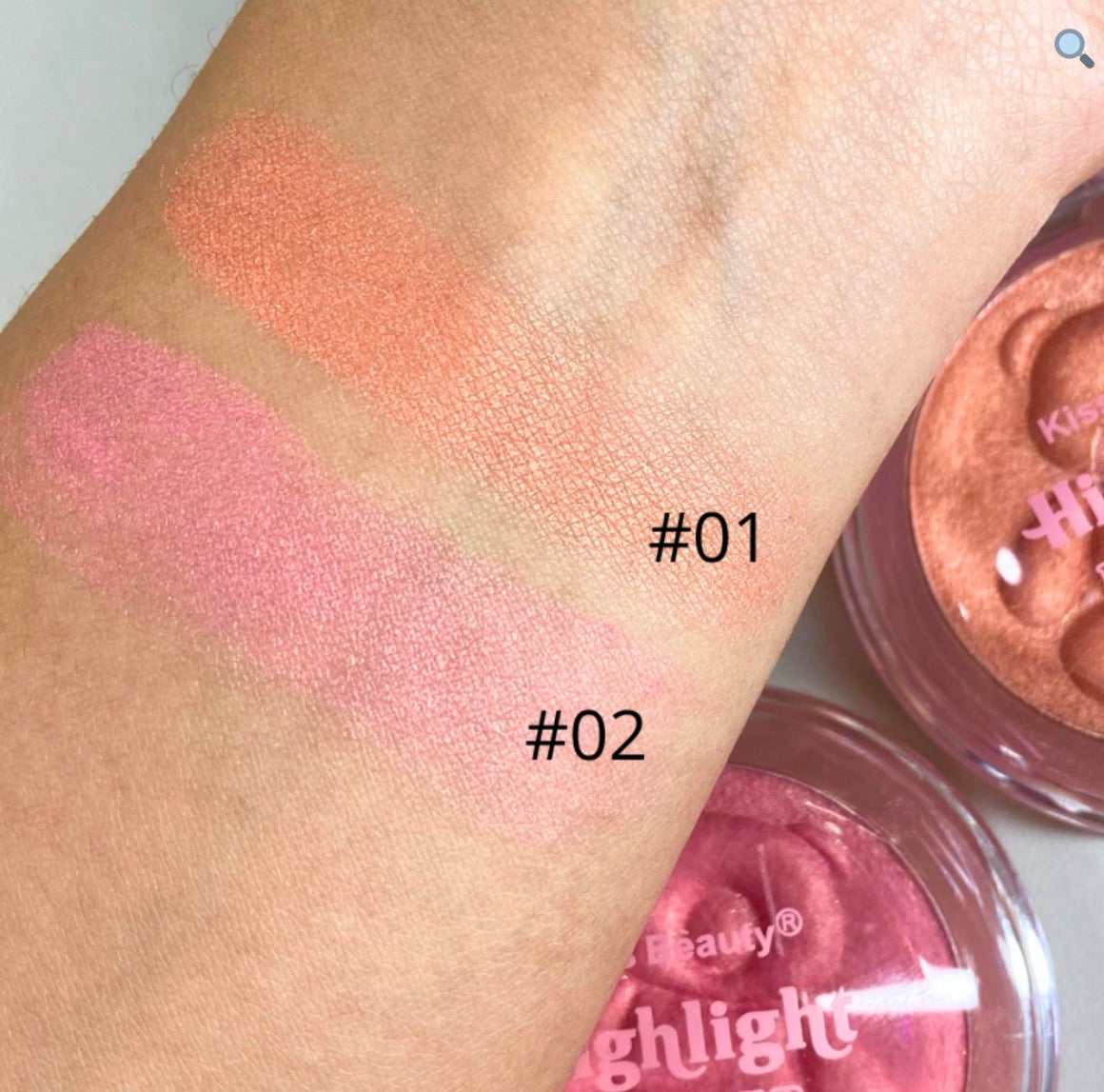 Rubor de Osito con destellitos Kiss Beauty